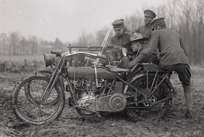 Первой мировой войны и мотоциклы Harley-Davidson